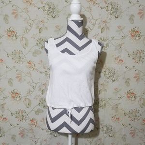 ONLY HEARTS White Drawstring Tank